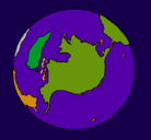 Dibujo Planeta Tierra pintado por ltf