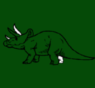 Dibujo Triceratops pintado por ian