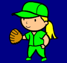 Dibujo Jugadora de béisbol pintado por auxirqmiresgonzales