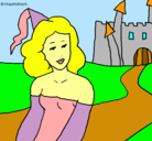 Dibujo Princesa y castillo pintado por ISABELLA