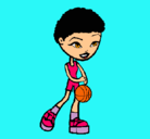 Dibujo Jugadora de básquet pintado por rox