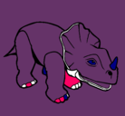 Dibujo Triceratops II pintado por facu