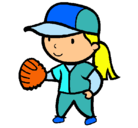 Dibujo Jugadora de béisbol pintado por YAMIC