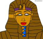 Dibujo Tutankamon pintado por dante