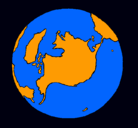 Dibujo Planeta Tierra pintado por francesc