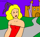 Dibujo Princesa y castillo pintado por lumyyy