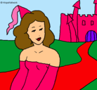 Dibujo Princesa y castillo pintado por mariaeduarda