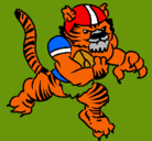 Dibujo Jugador tigre pintado por franco