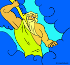 Dibujo Dios Zeus pintado por valitha