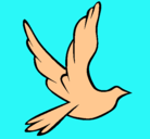 Dibujo Paloma de la paz al vuelo pintado por carla