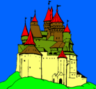 Dibujo Castillo medieval pintado por dvid