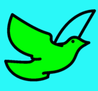 Dibujo Paloma de la paz pintado por aless220305