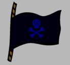 Dibujo Bandera pirata pintado por alan