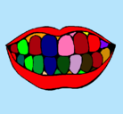 Dibujo Boca y dientes pintado por ANAILA
