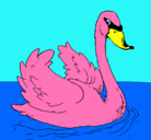 Dibujo Cisne en el agua pintado por susana