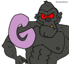 Dibujo Gorila pintado por ivonnemilen