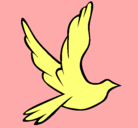 Dibujo Paloma de la paz al vuelo pintado por irene