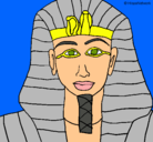 Dibujo Tutankamon pintado por andreinalarosa