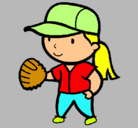 Dibujo Jugadora de béisbol pintado por nadia