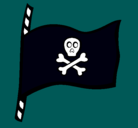 Dibujo Bandera pirata pintado por josep