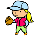 Dibujo Jugadora de béisbol pintado por MIREYA