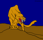 Dibujo Tigre con afilados colmillos pintado por dannyalexander