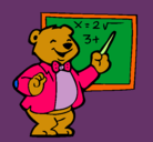 Dibujo Profesor oso pintado por magaly
