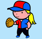 Dibujo Jugadora de béisbol pintado por nicoleta