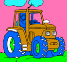 Dibujo Tractor en funcionamiento pintado por luisafernanda