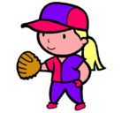 Dibujo Jugadora de béisbol pintado por AdriiiAlonso