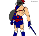 Dibujo Gladiador pintado por hector