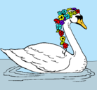 Dibujo Cisne con flores pintado por maria.rn