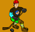Dibujo Jugador de hockey sobre hielo pintado por jaime