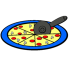 Dibujo Pizza pintado por pizzzassiiii