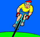 Dibujo Ciclista con gorra pintado por ganolagrancopa