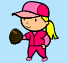 Dibujo Jugadora de béisbol pintado por marianayloki