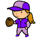 Dibujo Jugadora de béisbol pintado por Carmen