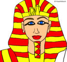 Dibujo Tutankamon pintado por franco