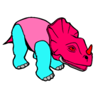 Dibujo Triceratops II pintado por pilu