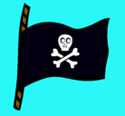 Dibujo Bandera pirata pintado por daniel