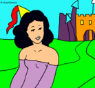 Dibujo Princesa y castillo pintado por gloria-paula