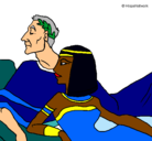 Dibujo César y Cleopatra pintado por Cleopatra