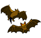 Dibujo Un par de murciélagos pintado por Claudio