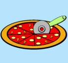 Dibujo Pizza pintado por anto