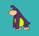 Dibujo Mono enfadado pintado por juanma