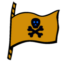 Dibujo Bandera pirata pintado por claudia