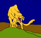 Dibujo Tigre con afilados colmillos pintado por superdinosaurio4000