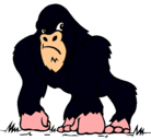 Dibujo Gorila pintado por gariel