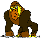 Dibujo Gorila pintado por juanita