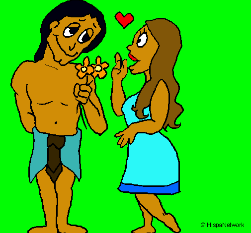 Jóvenes mayas enamorados